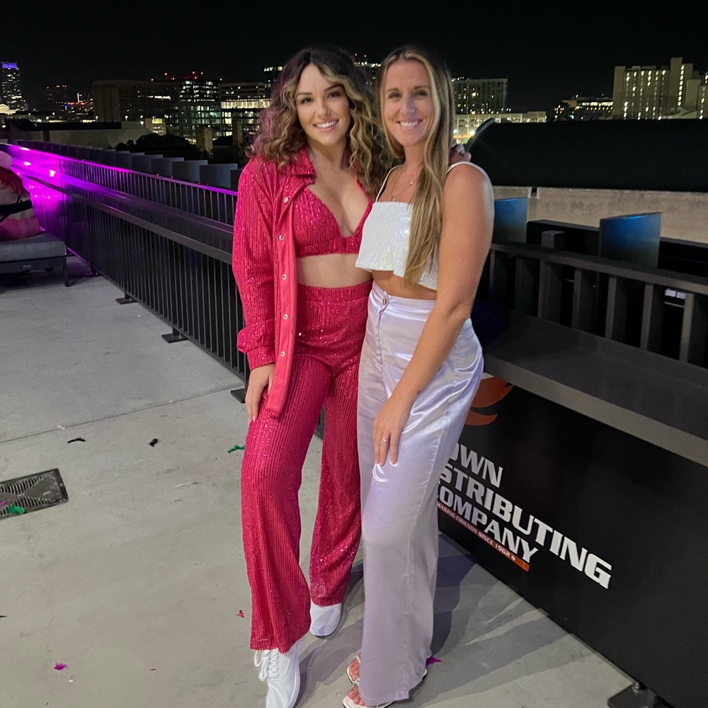 Pink sequins set